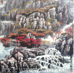 《秋泉》规格：68×68cm