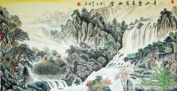 《青山叠翠荡和谐》