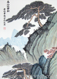 殷德江作品《泰山迎客松》