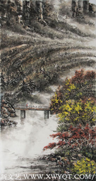 蔡春芳作品《秋色》规格：138cmx68cm
