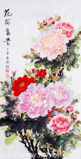 陈齐旗作品《花开富贵》系列1