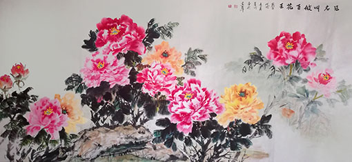 王翠竹作品《冠名叫做百花王》