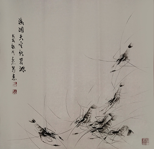 胡一然作品5《海阔天空任君游》68cmX68cm