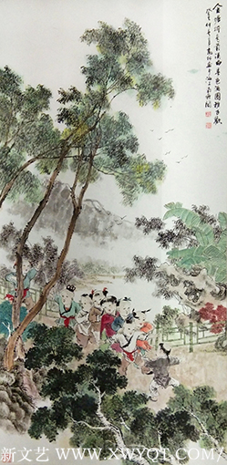 高健林作品《春色满园稚子欢》