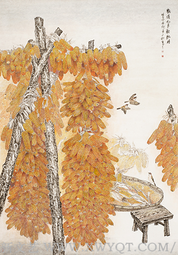 2017年作，《艳阳九月秋肥时》226cmx158cm