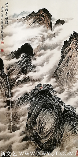 《云涌千嶂湿》规格：138x69cm