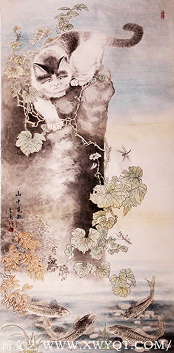 《山中觅趣》69cmx173cm