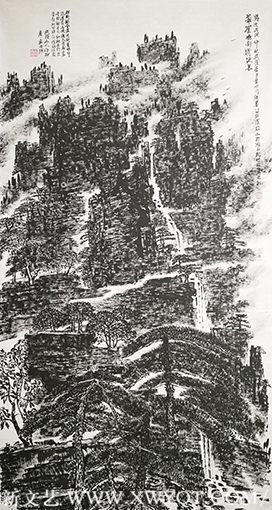 《翠崖鹿影清流长》