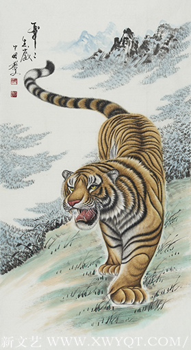 《虎虎生威之一》180cmx97cm