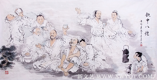 《饮中八仙》69cmx173cm