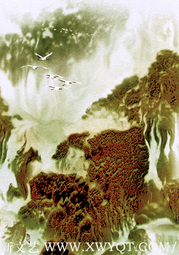 慈向群油画《情山意谷》