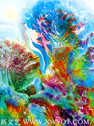 慈向群油画《石花心语》