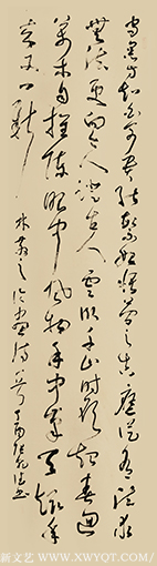 林散之《论画》180x49cm
