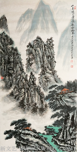 陈尧作品《山色随人意长歌吟松风》规格：138x69cm