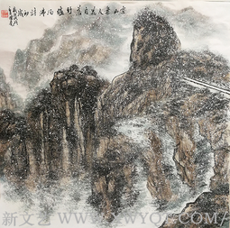 陈尧作品《空山无人花自落，竹炉汤沸诗初成》规格：69x69cm