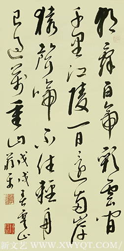 蒋建平作品《早发白帝城诗》