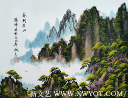 1路豫坤作品《春到黄山》