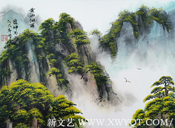 2路豫坤作品《黄山细雨》
