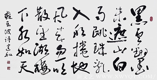 侯建和作品《望湖楼醉书》规格：136cmx67cm