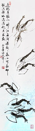 李伍久作品9《小小虾》134x36cm