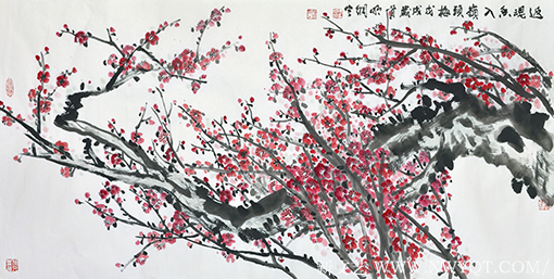 陈明纲作品《香入岭头梅》