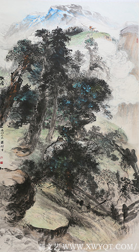 梁桂才作品《牧居》规格：196cmX98cm