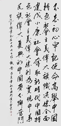 黄玉灵作品《摘自十九大工作报告》