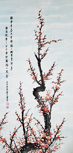 黄玉灵作品《梅雪争春》