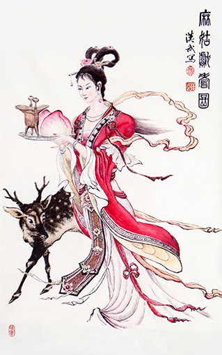 熊汉武作品1《麻姑献寿图》
