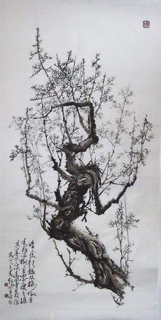 牟英俊作品2《梅花图》六尺