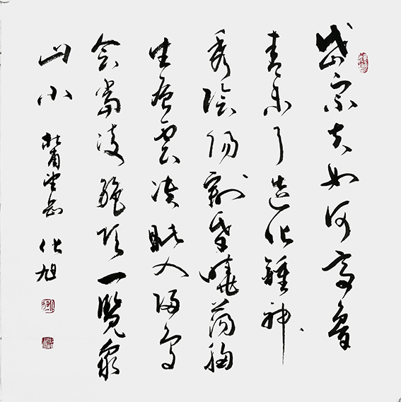 化旭作品10杜甫《望岳》