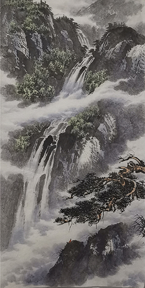 顾家深作品2《百丈崖瀑布》