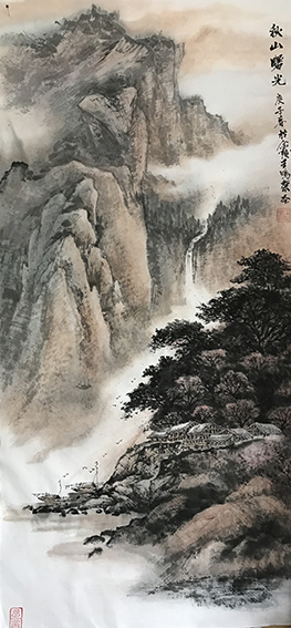 王鸣荣作品10《秋山曙光》