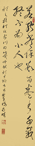 颜才现作品1草书释文：若能常保数百卷书，千载终不为小人也。颜之推颜氏家训句180X49cm