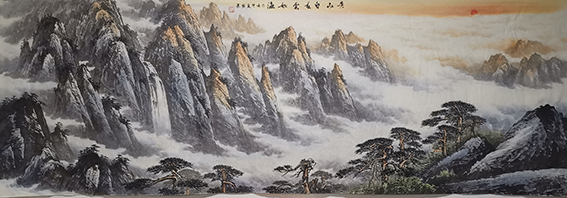 顾家深作品5《黄山自古云如海》