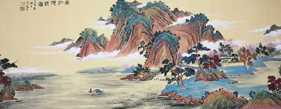 张志斌作品9《寒江独钓图》