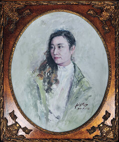 张丹阳作品8《云南女孩肖像》40x50cm