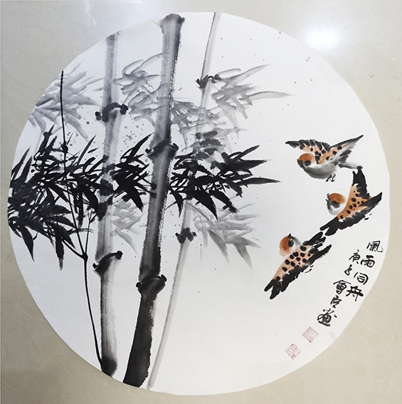 石会臣作品《风雨同舟》