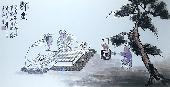 郭庆作品《富贵领春》