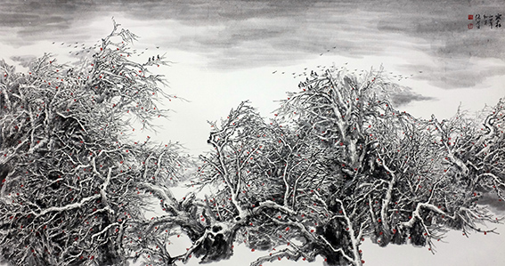 陈复兴作品《寒林》