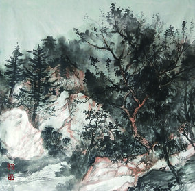 杨荣平作品《荆溪白石出》