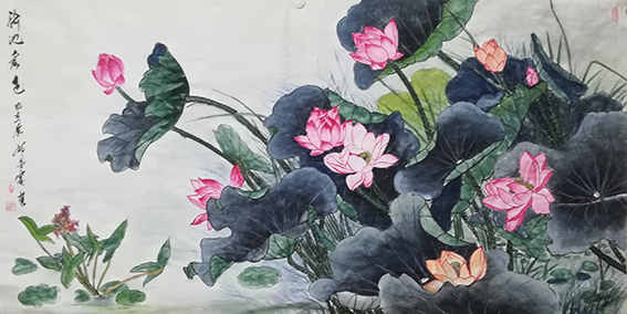 郑金赛作品8《荷池秀色》