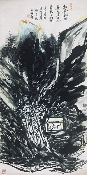 刘参作品《春宵书窗》规格：130cmx65cm