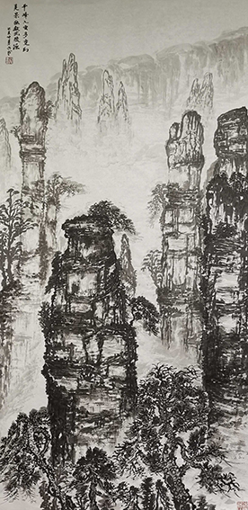 胡兴书作品2《千峰入云多变幻》