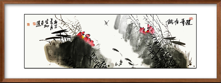 邢灵敏作品10《连年有余》180cmX49cm