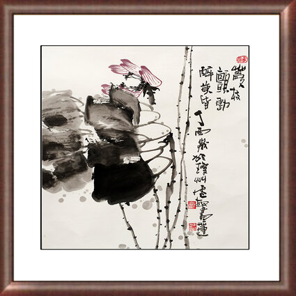 邢灵敏作品3《蔓枝颤动醉黄昏》68cmX68cm