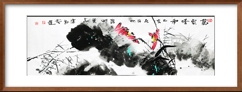 邢灵敏作品8《万象清和》180cmX49cm