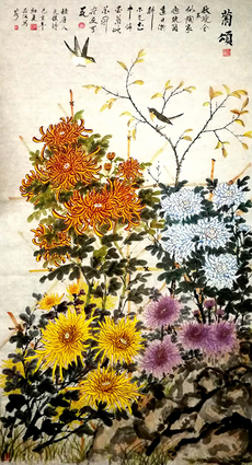 顾品江作品7《菊颂》
