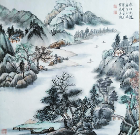 张建华作品1《秋江水运》