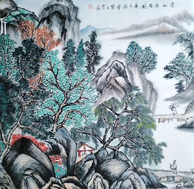 张建华作品3《春山仿友图》